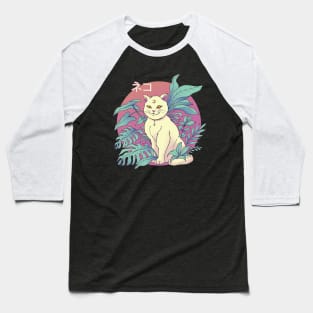 Vapor Cat Baseball T-Shirt